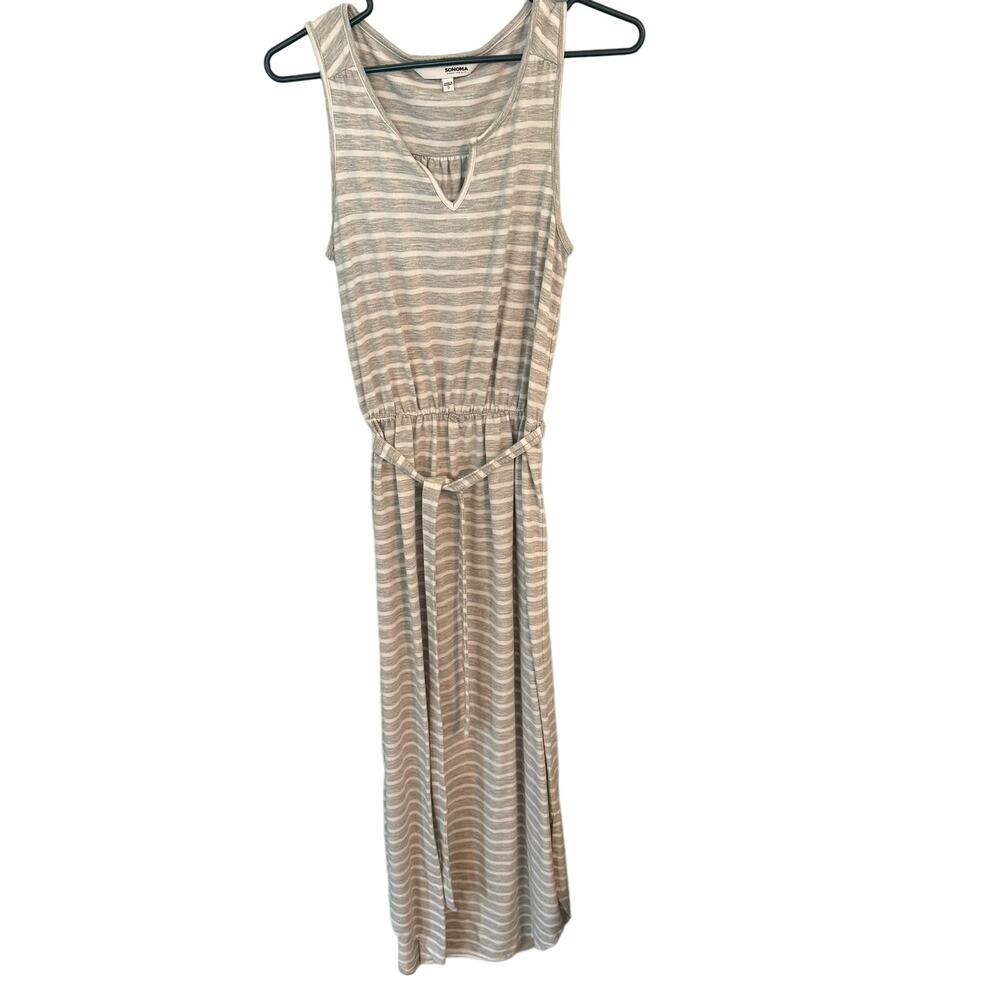 Sonoma Goods for Life Striped Sleeveless Maxi Dress Women's Size Small